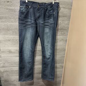 NOSTIC Men's Jeans Size 36x32 Dark Wash Denim